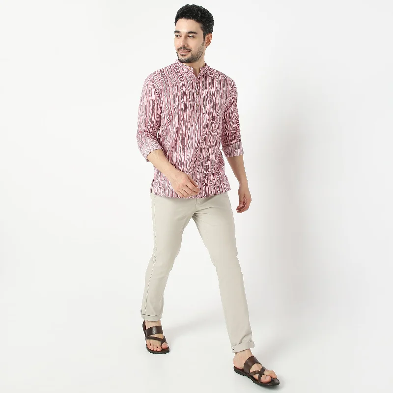 KurtaShirt™ - Regular Fit Printed Kurta Shirt