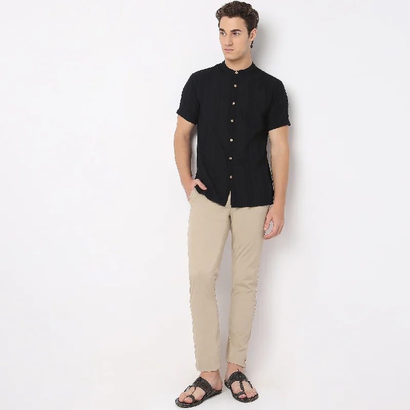 Regular Fit Jacquard Shirt