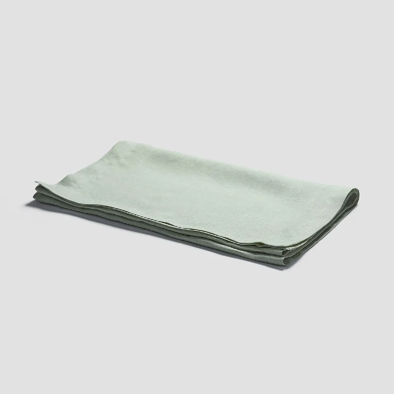 Sage Green Linen Table Runner