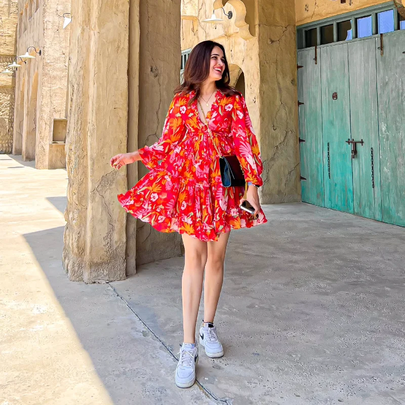 Floral Firecracker Printed Dress