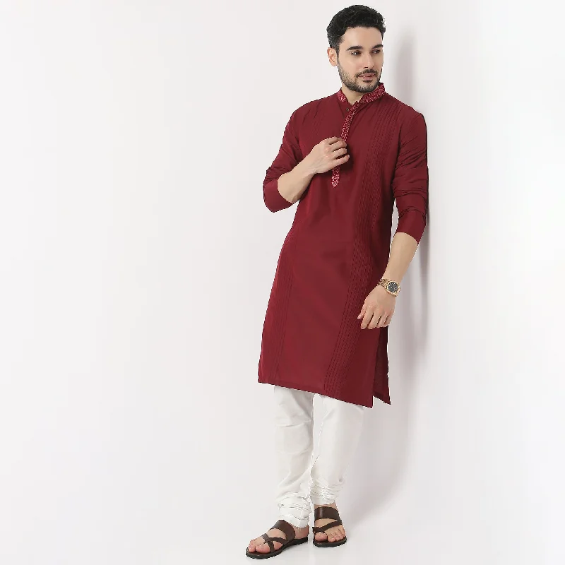 Regular Fit Pleats Kurta