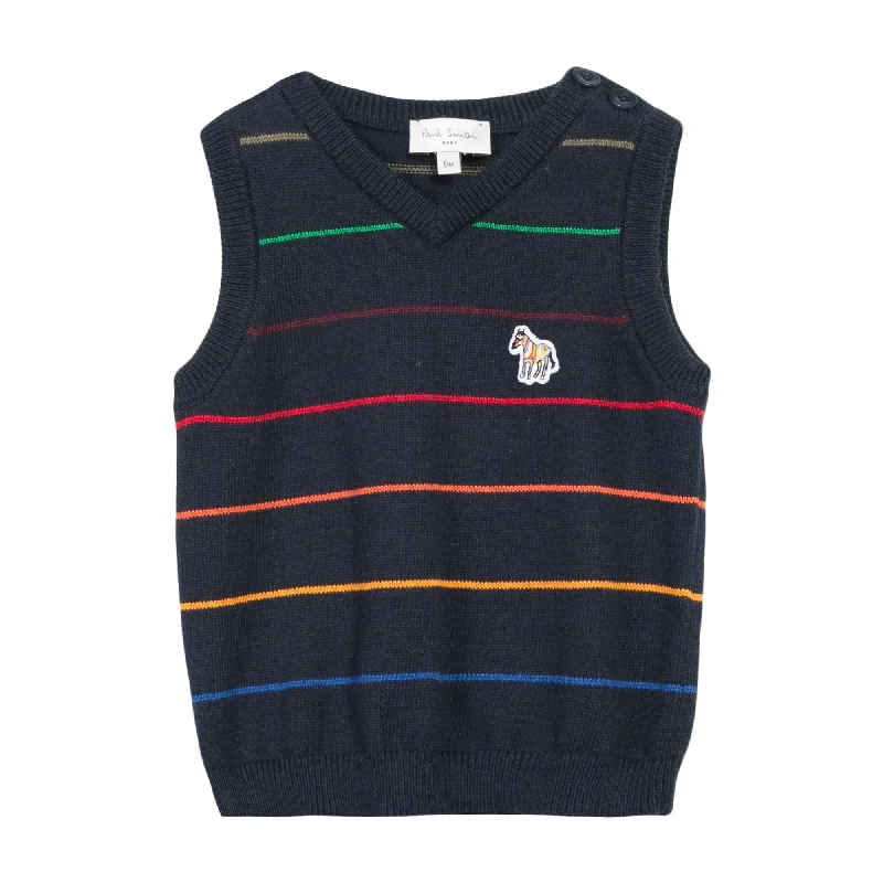 Paul Smith Junior Baby Sweater Vest - Bright Navy - 6M