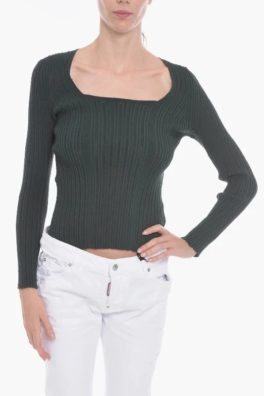 Aeron Squared Neck FINESSE Ribbed Sweater