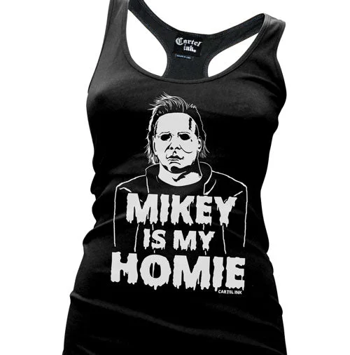 Mikey is my Homie Women's Racer Back Tank Top