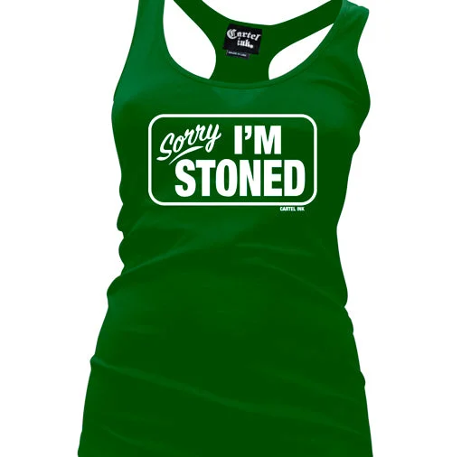 Sorry I'm Stoned Women's Racer Back Tank Top