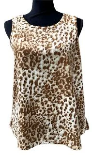 Top-Tank-Brown Leopard Print-Women's-M42112tm