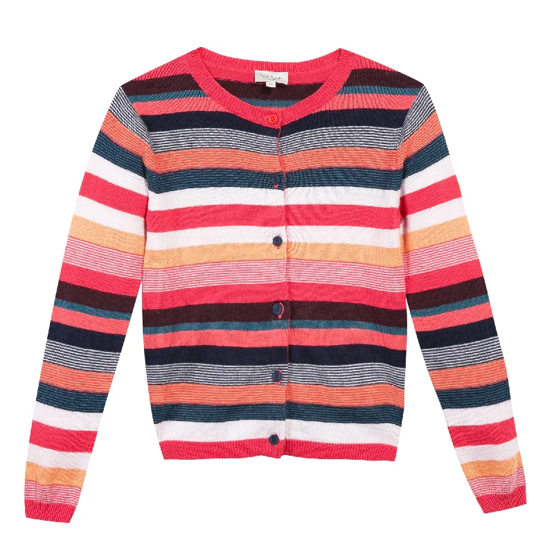 Paul Smith Junior Kids Girl Rainbow Striped Sweater