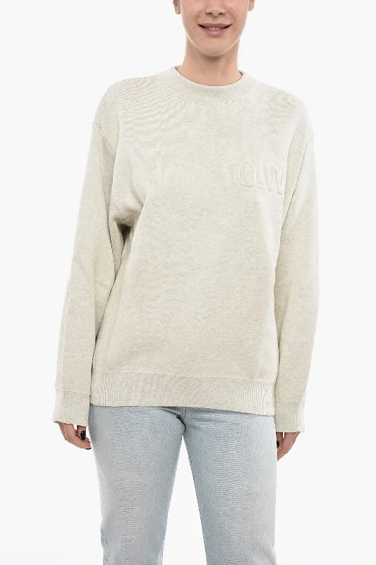 Off-White Embossed LEAVES Crewneck Sweater