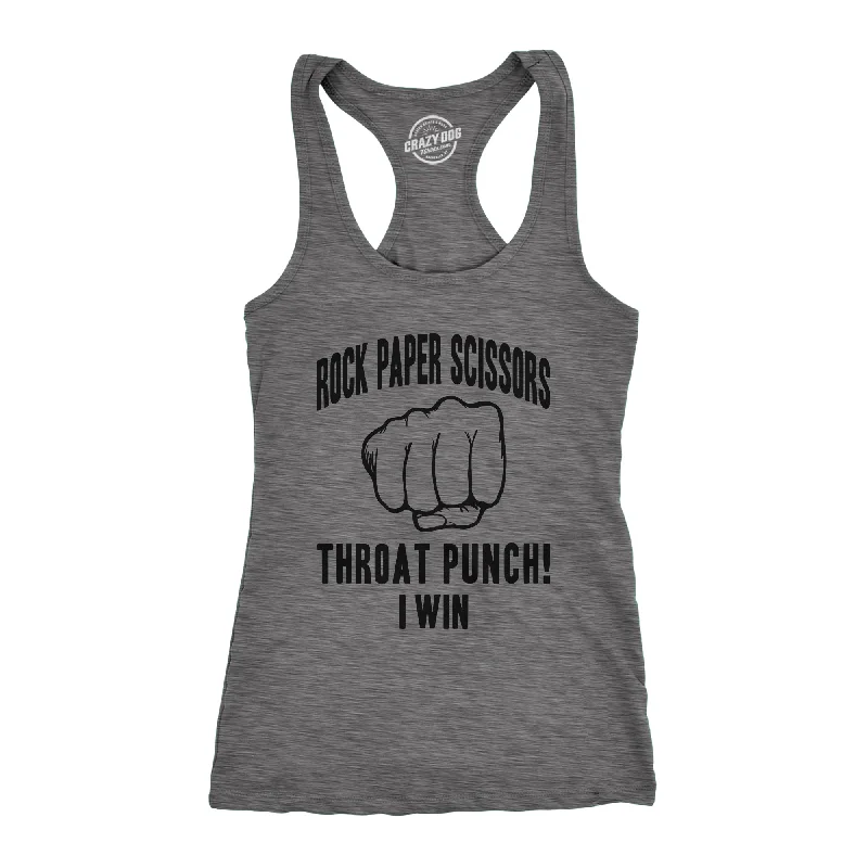 Rock Paper Scissors Throat Punch Women's Tank Top