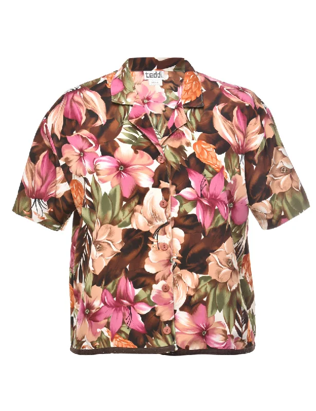 Floral Hawaiian Shirt - M