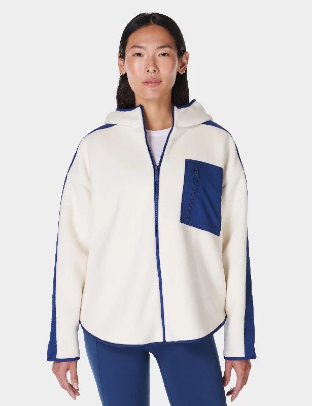 Roam Borg Zip Up - Lily White/Flux Blue