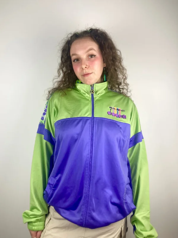 Vintage Green Diadora Sports Jacket