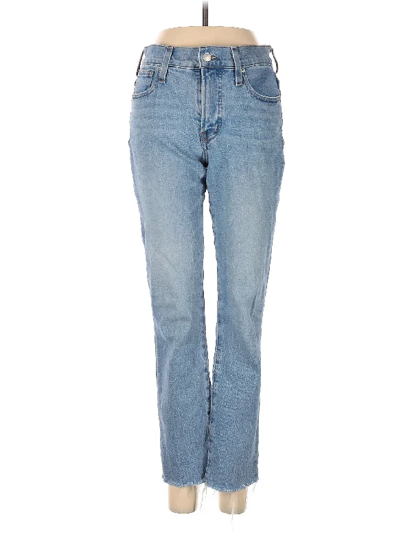 High-Rise Straight-leg Jeans in Light Wash