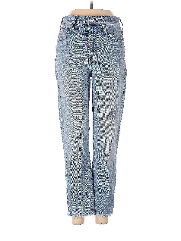 High-Rise Straight-leg Jeans in Light Wash