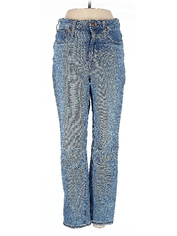 High-Rise Straight-leg Jeans in Light Wash