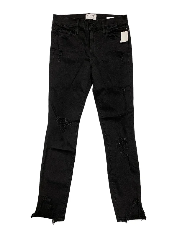 Jeans Skinny By Frame In Black, Size: 8