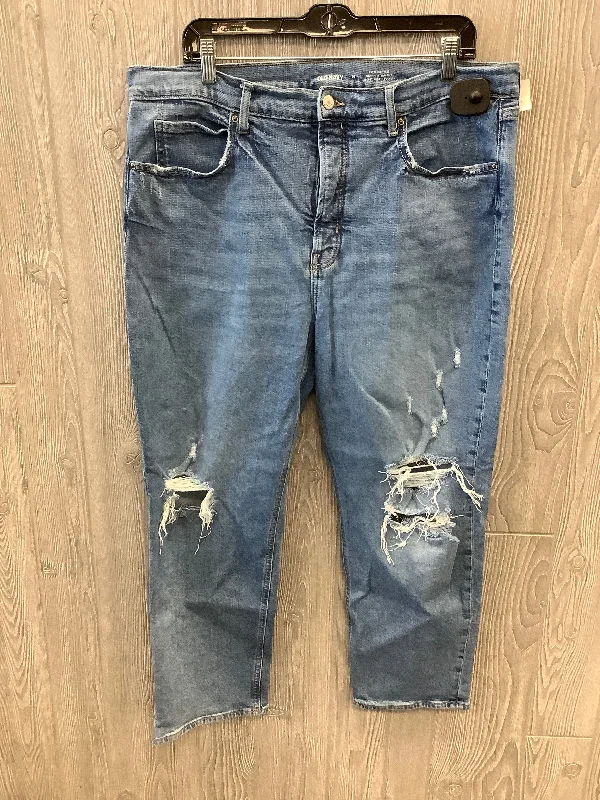 Jeans Straight By Old Navy In Blue Denim, Size: 16