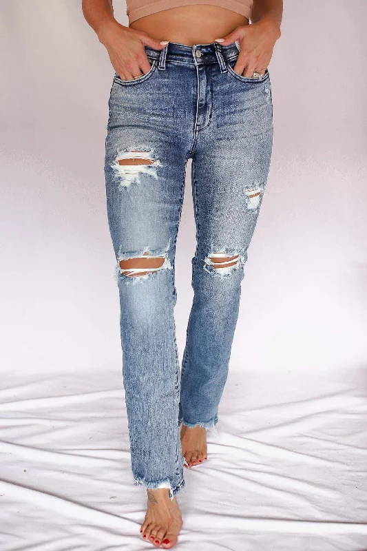 O'Hara Destroyed Straight Jeans