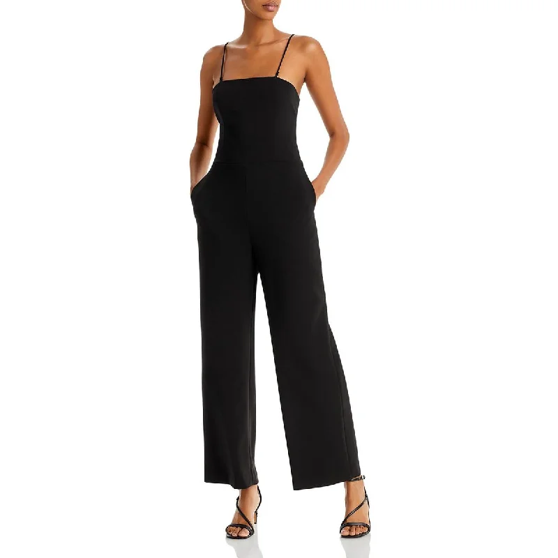 Aqua Womens Elisabetta Open Back Jumpsuit