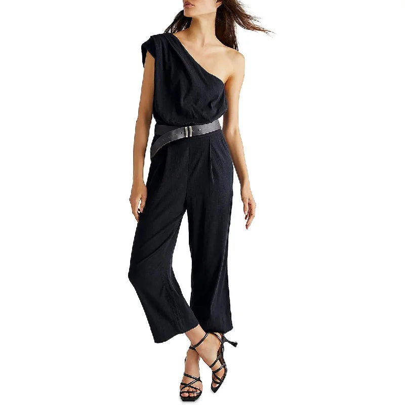 Free People Womens One Shoulder Slouchy Jumpsuit