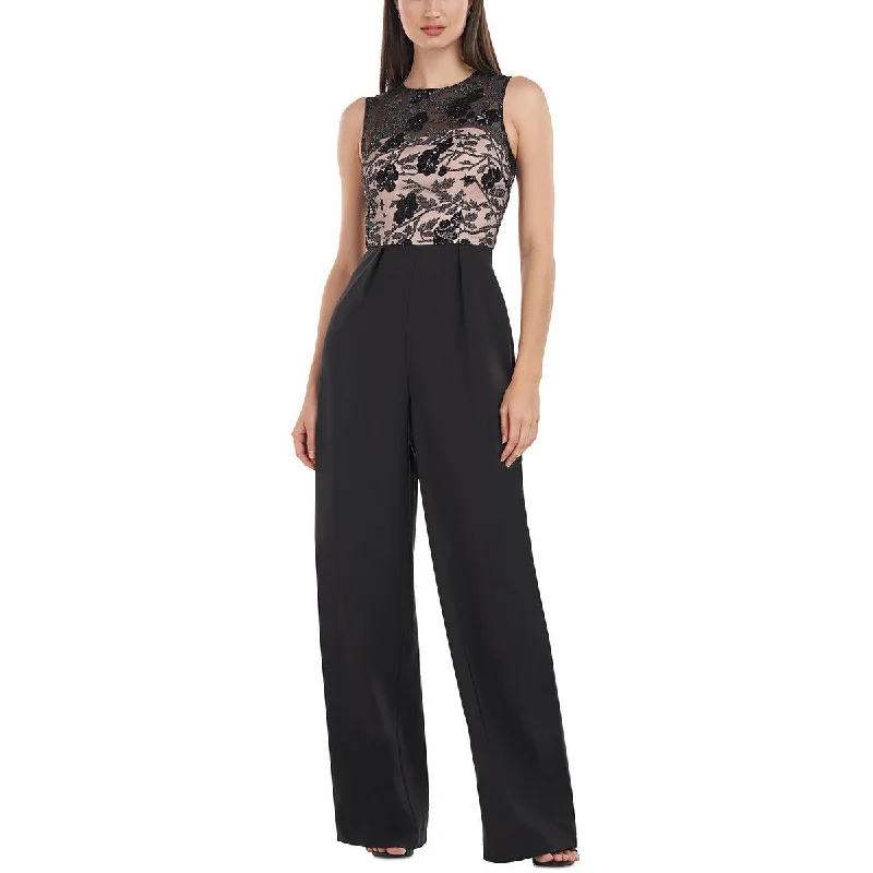 JS Collections Womens Floral Wide Leg Jumpsuit