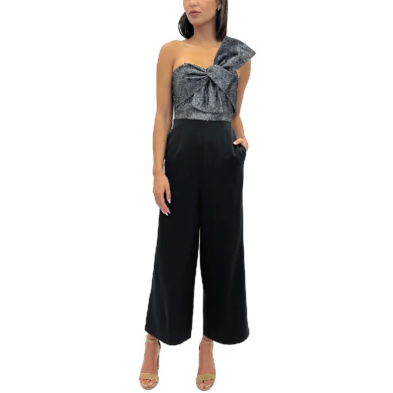 Sam Edelman Womens Cady Bow Strapless Jumpsuit