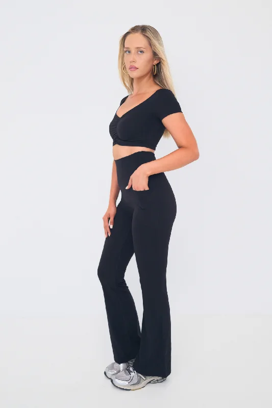 Alpine Flare Pocket (Tall) Leggings - Black