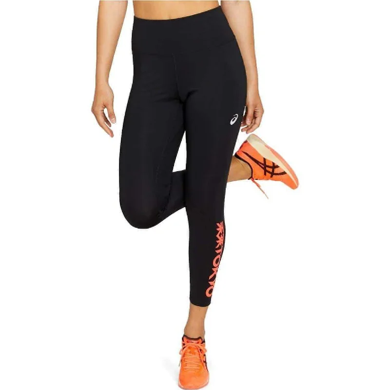 Asics Future Highwaist Womens Long Running Tights - Black