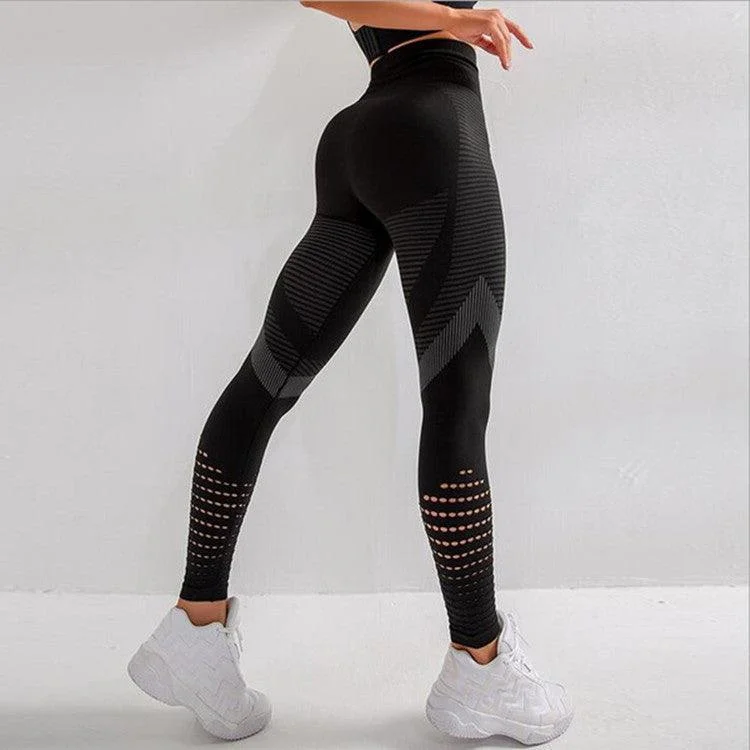 Quick-drying Breathable High-waist Mesh Tight Yoga Pants