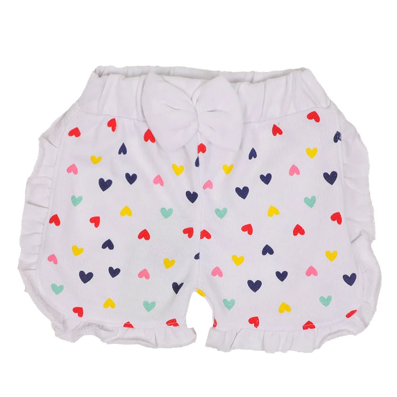 Girls Short Heart - White