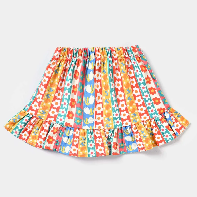 Infant Girls Cotton Poplin Short Skirt Florina-Multi