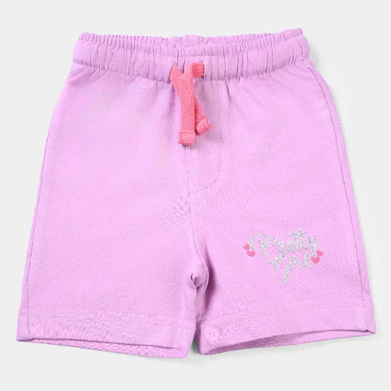 Infant Girls Cotton Terry Knitted Short Pretty Girls