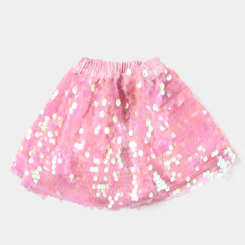 Infant Girls Sequence Skirt Stars-Pink