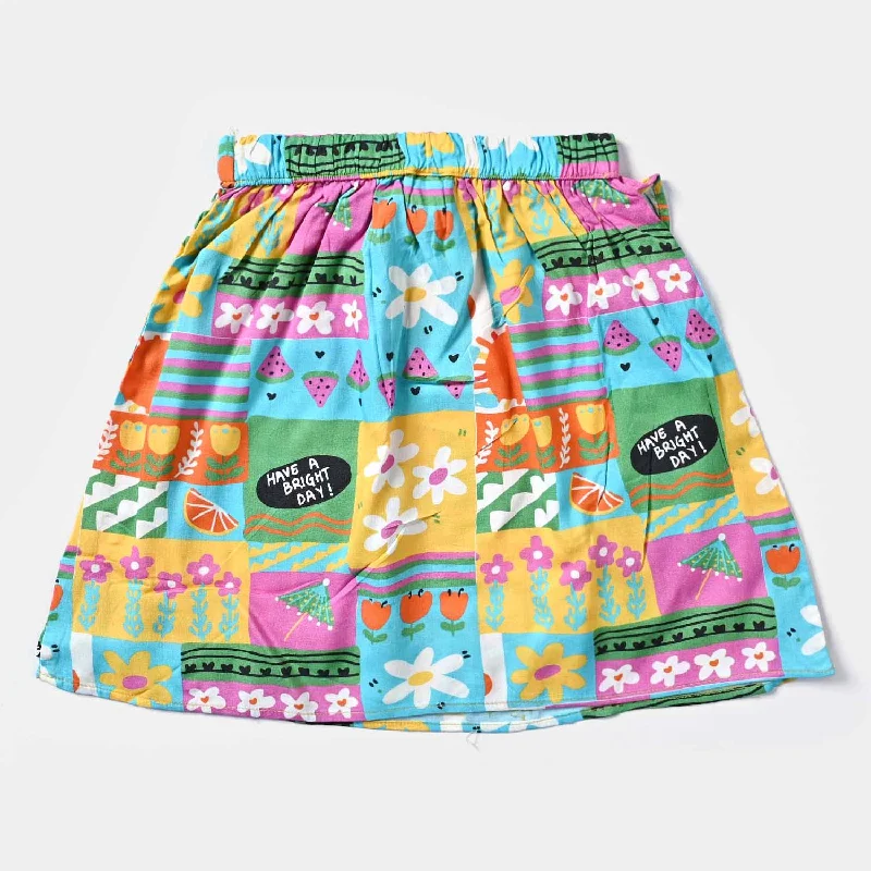 Infant Girls Viscose Short Skirt Summer Party-Multi