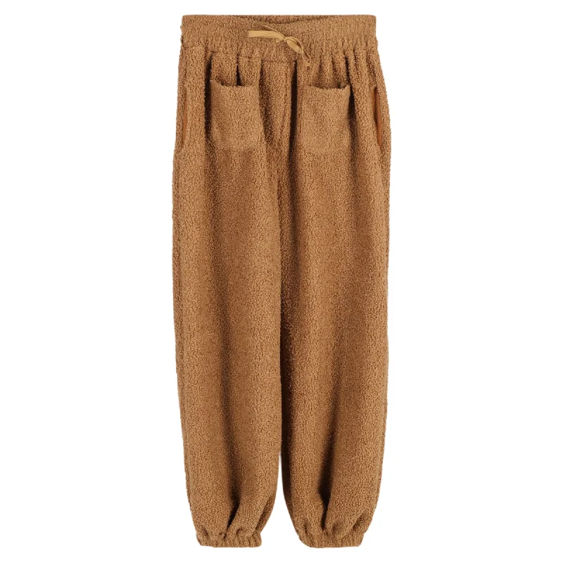 Frankie Shop Fuzzy Sweatpants in Brown Polyester