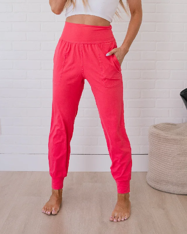 Yoga Joggers - Flamingo Pink