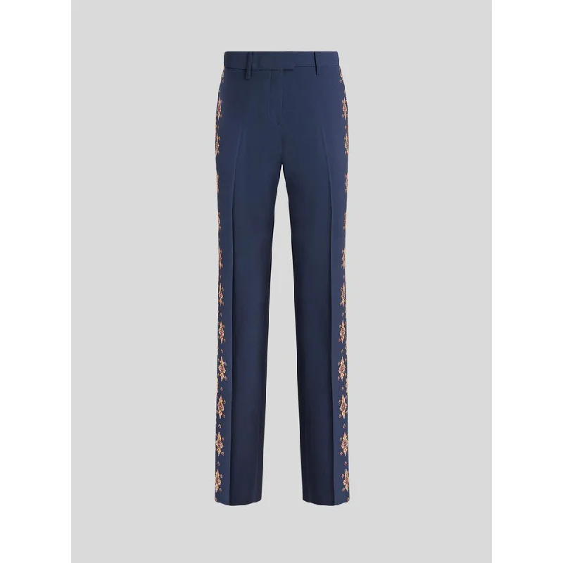 TAILORED TROUSERS WITH PRINTED TAPES