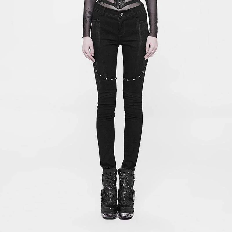 Women's Studded Punk Trousers